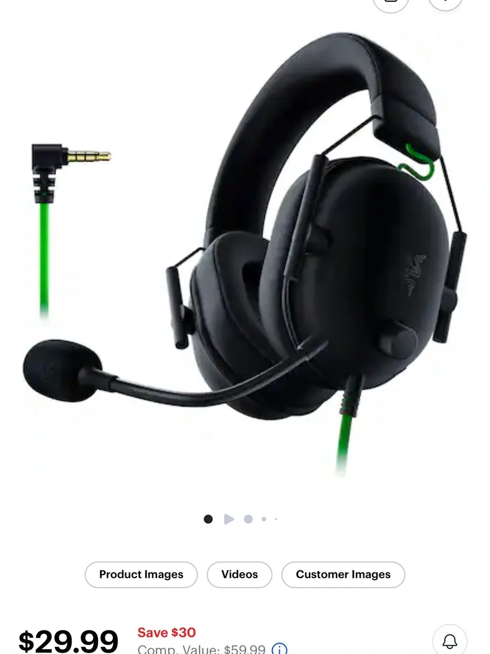 Corsair Black and White Gaming Headsets with Green Cable
